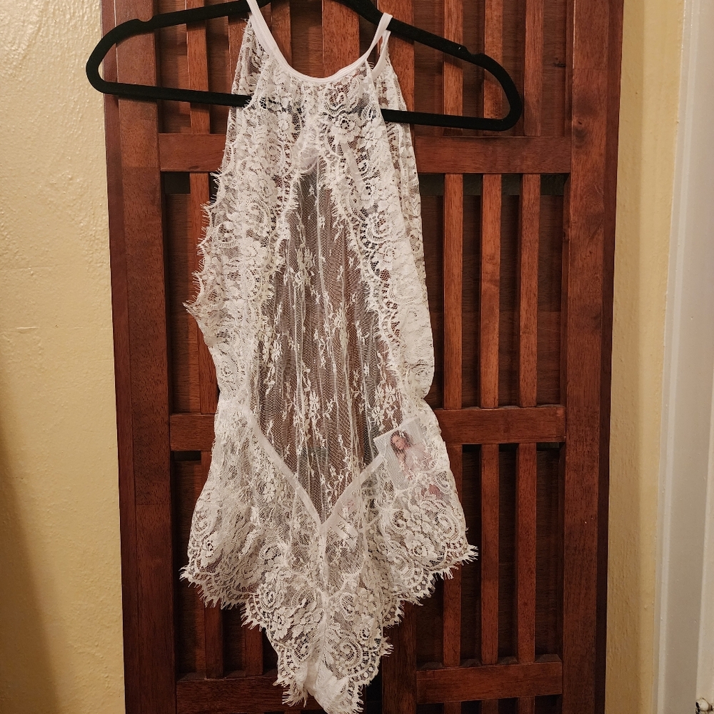 NWT White Lace Bodysuit